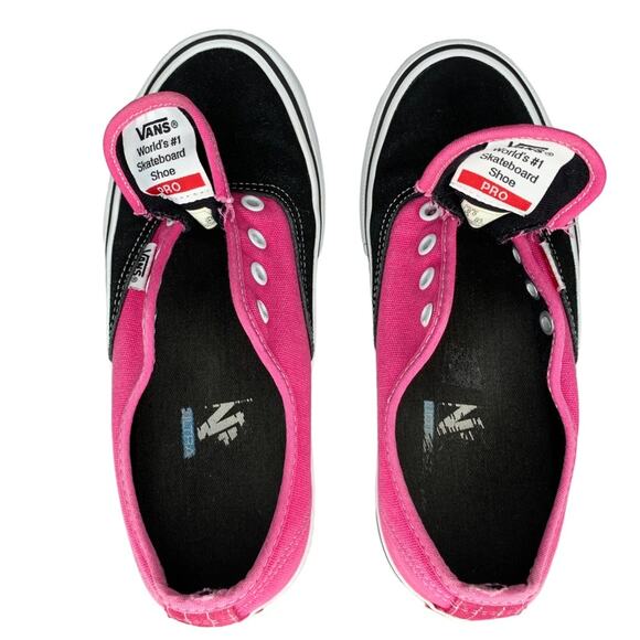 Vans Authentic Pro Suede Canvas Sneaker Magenta Pink Black Size Men 6 - Picture 10 of 16